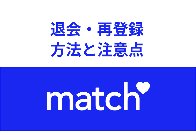 Match(マッチドットコム)の退会方法と再登録の際の注意点〜返金はない〜