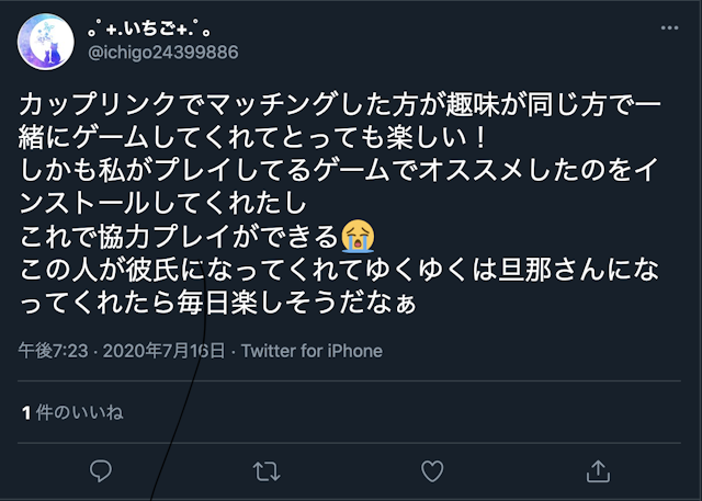 CoupLink(カップリンク) 真剣に恋人を探している人が多い