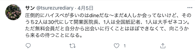 Dine(ダイン) 口コミ検証⑤男性はハイスペイケメンが多い