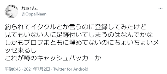 イククル イククルに潜むキャッシュバッカー(CB)にも警戒するべき