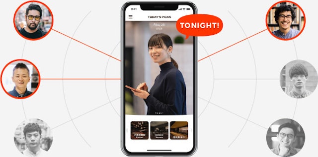 マッチングアプリ 「Dine Tonight」で今日デートできる人が見つかる
