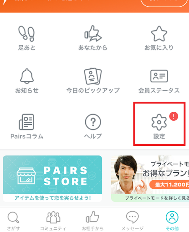 Pairs(ペアーズ) プライベートモードを使う