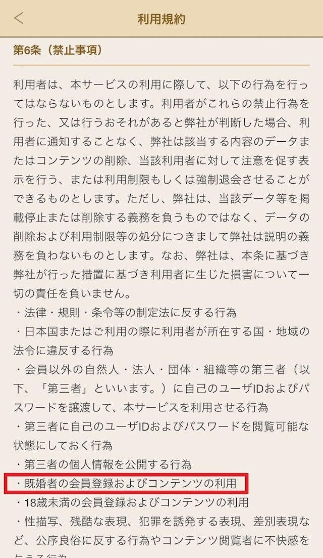 マリッシュ マリッシュのルール上既婚者の利用はNG!